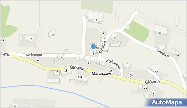 Marciszów, Kościelna, 4, mapa Marciszów