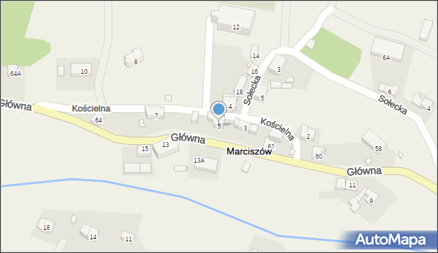 Marciszów, Kościelna, 5, mapa Marciszów