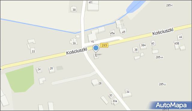 Margonin, Kościuszki Tadeusza, gen., 32, mapa Margonin