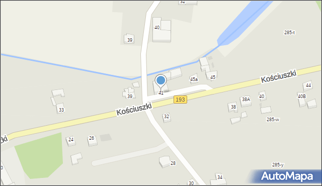 Margonin, Kościuszki Tadeusza, gen., 41, mapa Margonin