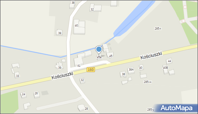 Margonin, Kościuszki Tadeusza, gen., 45a, mapa Margonin