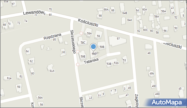 Marki, Kościuszki Tadeusza, gen., 59D, mapa Marki