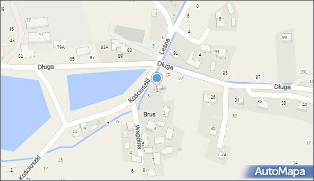 Masłomiąca, Kościuszki Tadeusza, gen., 1, mapa Masłomiąca