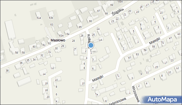 Masłowo, Kołłątaja Hugo, 1, mapa Masłowo