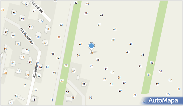 Maszewo Duże, Konopnickiej Marii, 38, mapa Maszewo Duże