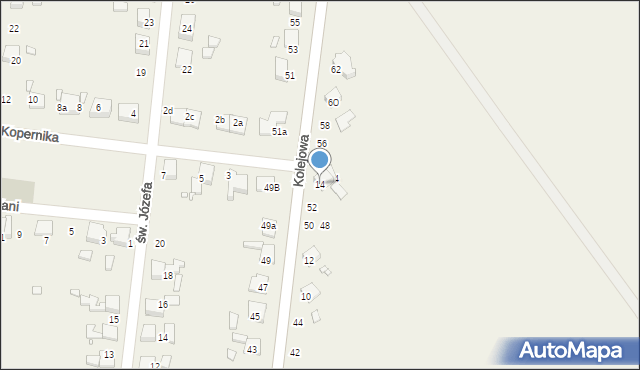 Mechnice, Kolejowa, 14, mapa Mechnice