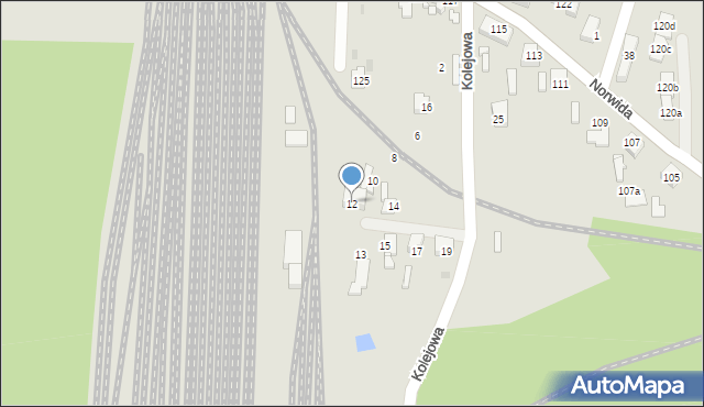 Miasteczko Śląskie, Kolejowa, 12, mapa Miasteczko Śląskie