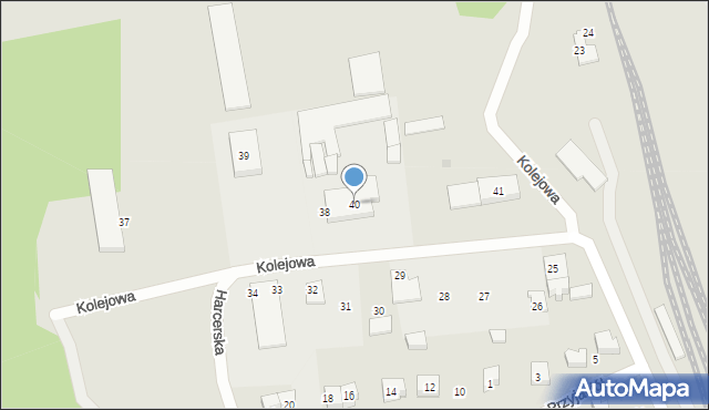 Miastko, Kolejowa, 40, mapa Miastko