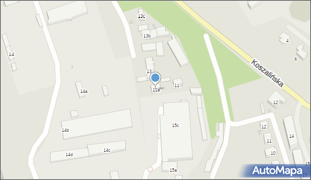 Miastko, Koszalińska, 11a, mapa Miastko