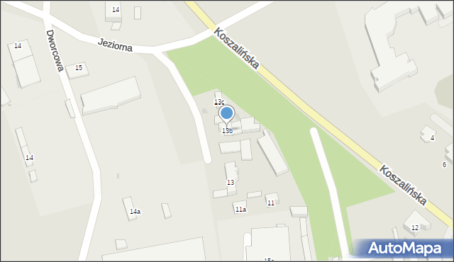 Miastko, Koszalińska, 13b, mapa Miastko