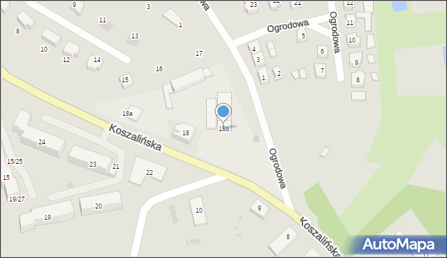 Miastko, Koszalińska, 18b, mapa Miastko