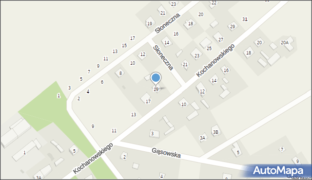 Miastków Kościelny, Kochanowskiego Jana, 19, mapa Miastków Kościelny