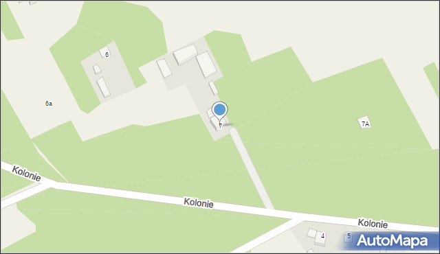 Miedzna, Kolonie, 7, mapa Miedzna