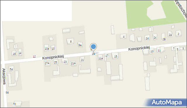 Miedźno, Konopnickiej Marii, 19, mapa Miedźno