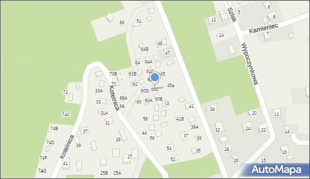 Międzybrodzie Bialskie, Kotelnica, 60C, mapa Międzybrodzie Bialskie