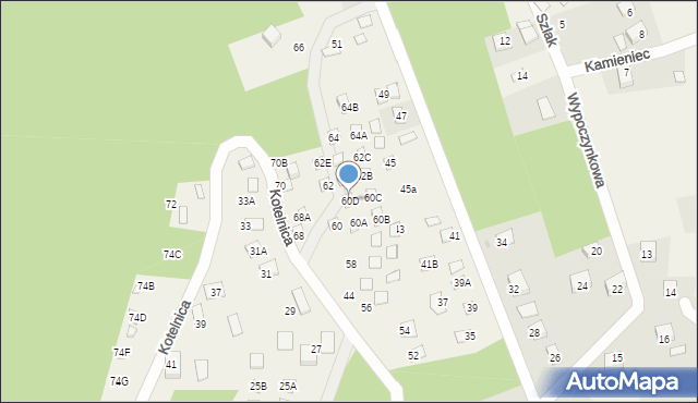 Międzybrodzie Bialskie, Kotelnica, 60D, mapa Międzybrodzie Bialskie