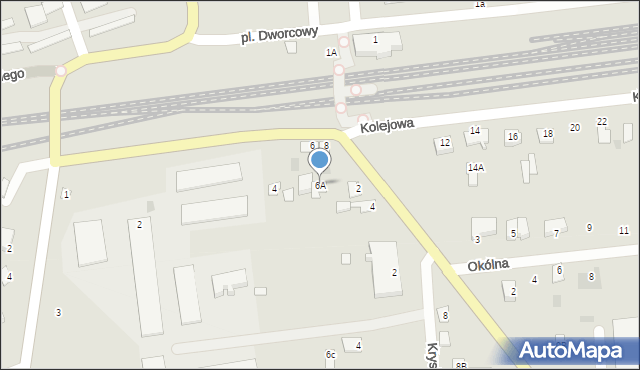 Międzyrzec Podlaski, Kolejowa, 6A, mapa Międzyrzec Podlaski