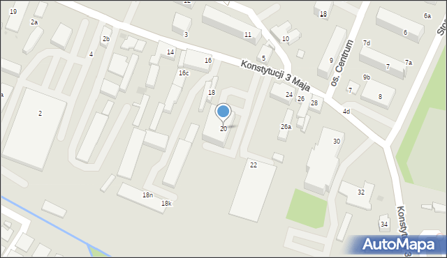 Międzyrzecz, Konstytucji 3 Maja, 20, mapa Międzyrzecz