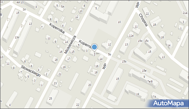 Międzyrzecz, Kopernika Mikołaja, 1, mapa Międzyrzecz