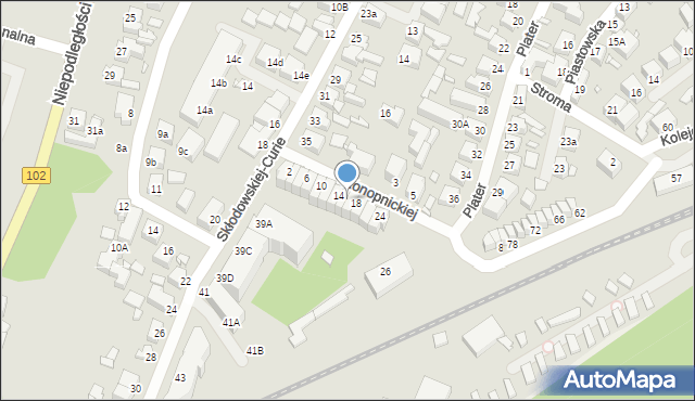 Międzyzdroje, Konopnickiej Marii, 16, mapa Międzyzdroje