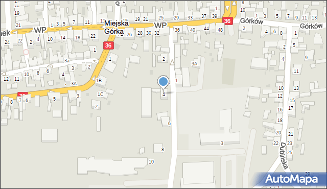 Miejska Górka, Konopnickiej Marii, 4, mapa Miejska Górka