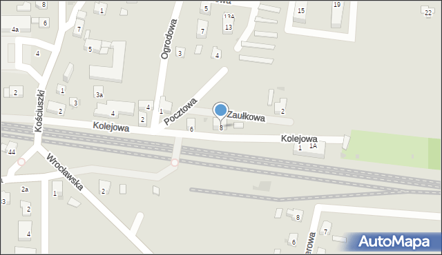 Miękinia, Kolejowa, 8, mapa Miękinia