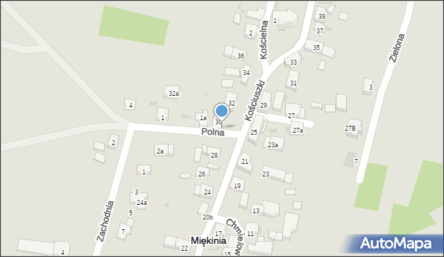 Miękinia, Kościuszki Tadeusza, gen., 30A, mapa Miękinia
