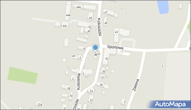 Miękinia, Kościuszki Tadeusza, gen., 38, mapa Miękinia
