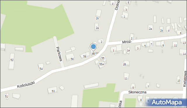 Miękinia, Kościuszki Tadeusza, gen., 60, mapa Miękinia