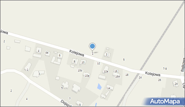 Miękowo, Kolejowa, 1, mapa Miękowo