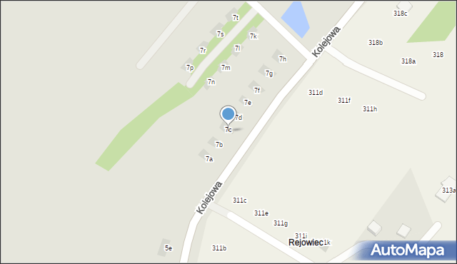 Mielec, Kolejowa, 7c, mapa Mielca