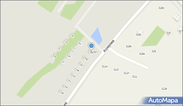 Mielec, Kolejowa, 7h, mapa Mielca