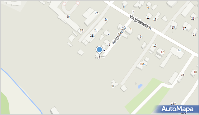 Mielec, Kosynierów, 8, mapa Mielca