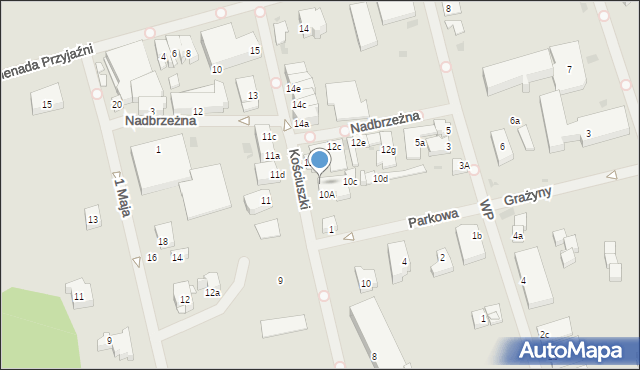 Mielno, Kościuszki Tadeusza, gen., 10B, mapa Mielno
