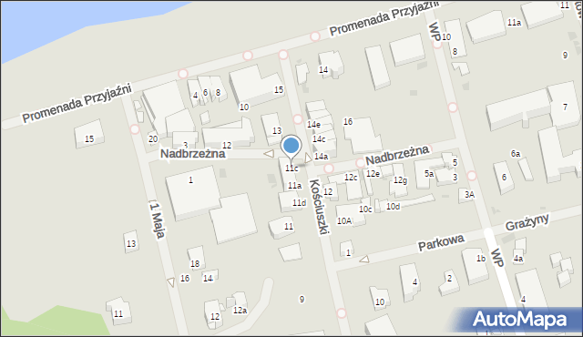 Mielno, Kościuszki Tadeusza, gen., 11c, mapa Mielno