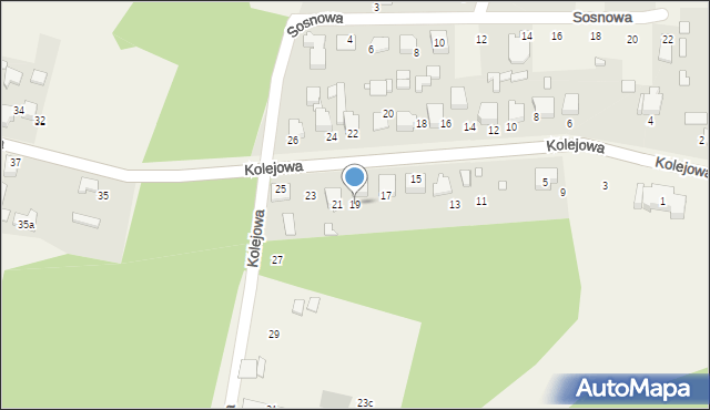 Mierzęcice, Kolejowa, 19, mapa Mierzęcice