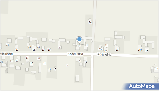 Mierzęcice, Kościuszki Tadeusza, gen., 4, mapa Mierzęcice