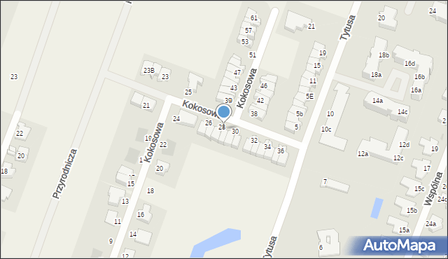 Mierzyn, Kokosowa, 29, mapa Mierzyn