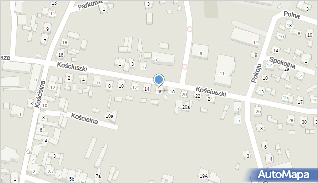 Mieścisko, Kościuszki Tadeusza, gen., 16, mapa Mieścisko