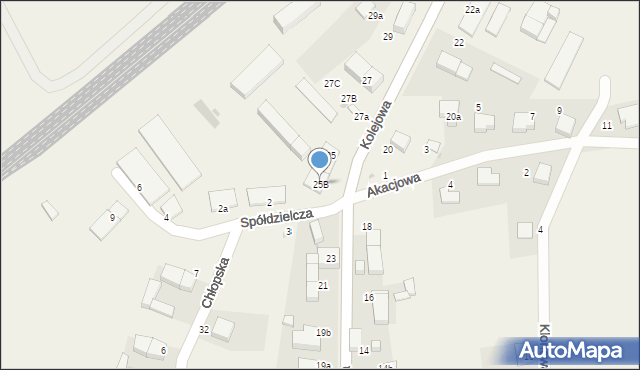 Mietków, Kolejowa, 25B, mapa Mietków