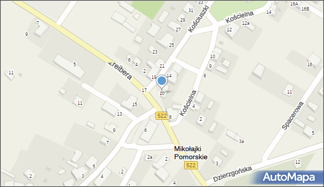 Mikołajki Pomorskie, Kościuszki Tadeusza, gen., 10, mapa Mikołajki Pomorskie