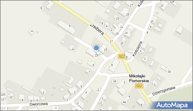 Mikołajki Pomorskie, Kościuszki Tadeusza, gen., 13, mapa Mikołajki Pomorskie