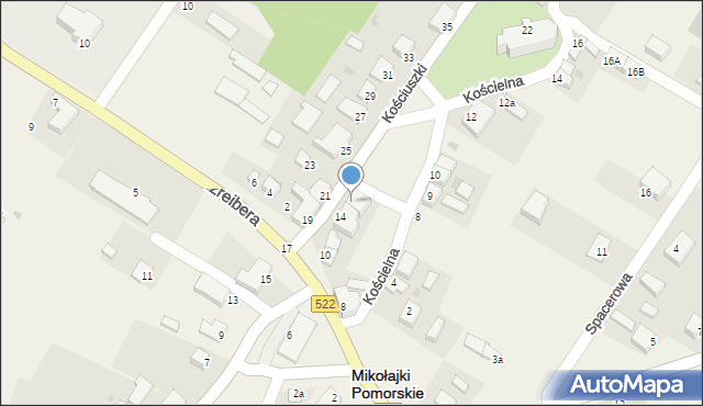 Mikołajki Pomorskie, Kościuszki Tadeusza, gen., 16, mapa Mikołajki Pomorskie