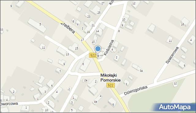 Mikołajki Pomorskie, Kościuszki Tadeusza, gen., 8, mapa Mikołajki Pomorskie