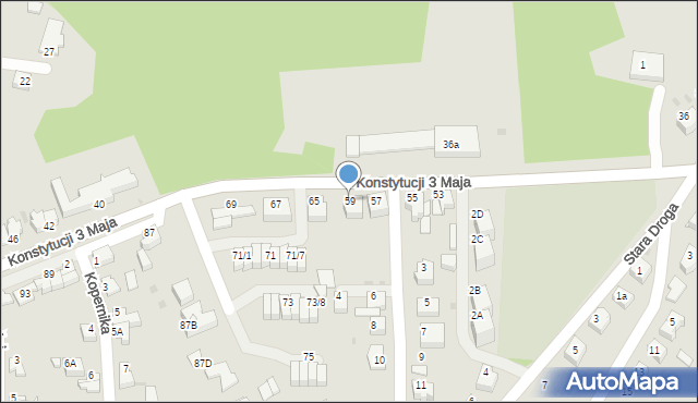 Mikołów, Konstytucji 3 Maja, 59, mapa Mikołów