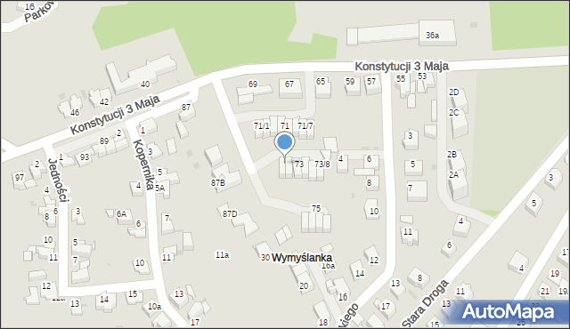 Mikołów, Konstytucji 3 Maja, 73/1, mapa Mikołów