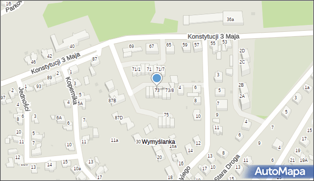 Mikołów, Konstytucji 3 Maja, 73/5, mapa Mikołów