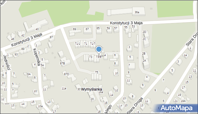 Mikołów, Konstytucji 3 Maja, 73/8, mapa Mikołów