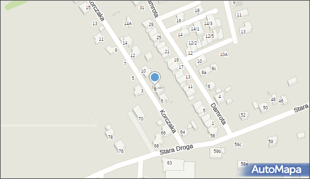 Mikołów, Korczaka Janusza, 8, mapa Mikołów