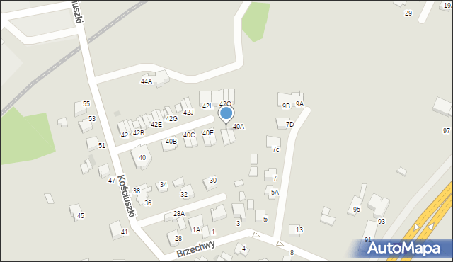 Mikołów, Kościuszki Tadeusza, gen., 40G, mapa Mikołów